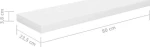 Ράφι Τοίχου S/4 Γυαλιστερό Λευκό 80x23.5x3.8cm