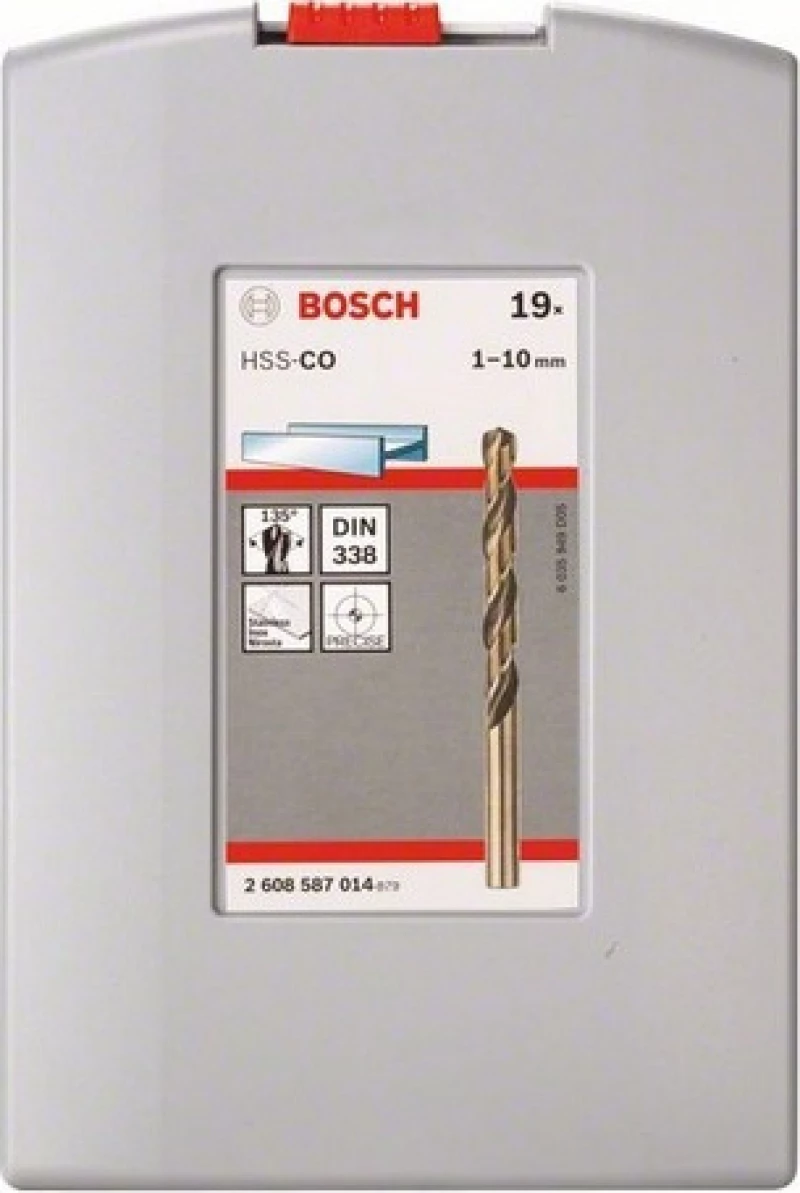 Bosch Σετ Pro Box τρυπάνια μετάλλου HSS-Co 1-10mm 2608587014 19τμχ