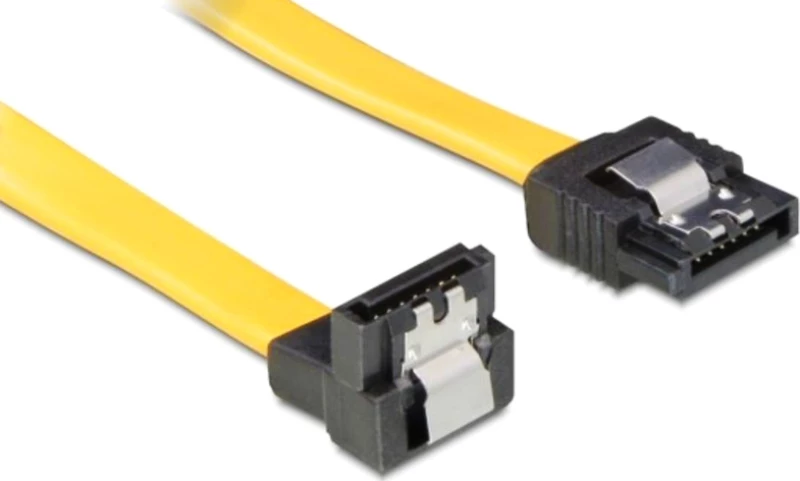 Powertech 7-Pin SATA III - 7-Pin SATA III Angle (90°) Cable 0.2m Κίτρινο (CAB-W027)