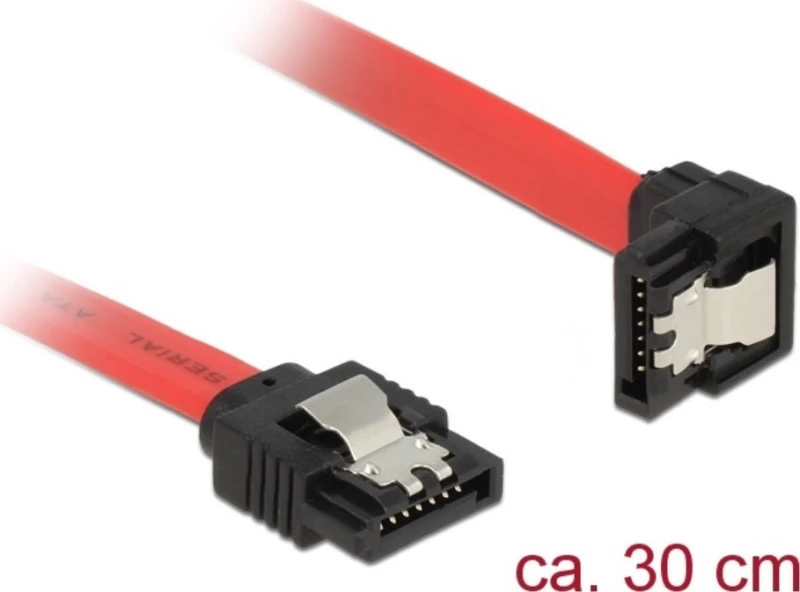 DeLock 7-Pin SATA III - 7-Pin SATA III Angle (90°) Cable 0.3m Κόκκινο (83978)