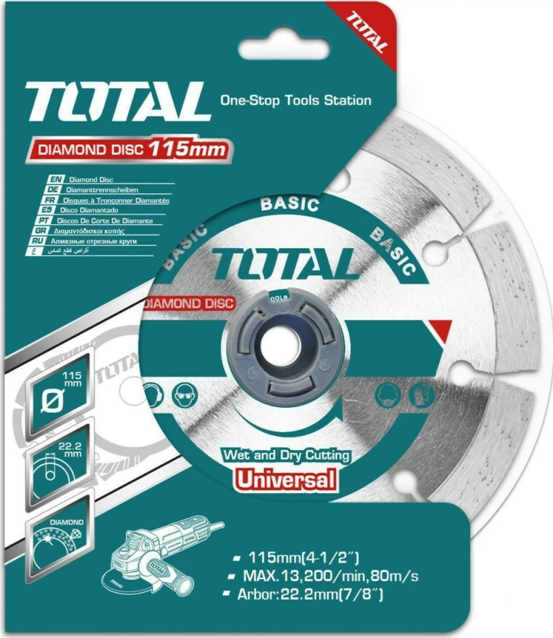 Total Διαμαντόδισκος Universal 115mm TAC2111153 1τμχ