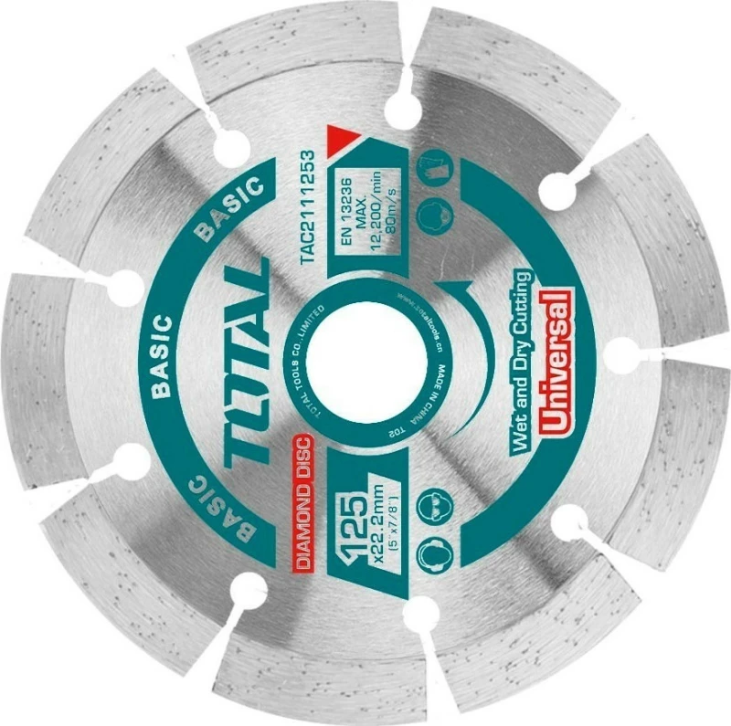 Total Διαμαντόδισκος Universal 125x22.2mm TAC2111253 125mm