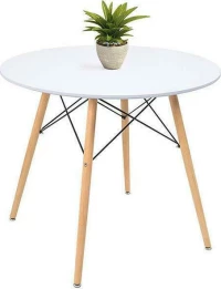 Τραπέζι Κουζίνας Στρογγυλό Oslo Λευκό 72x72cm