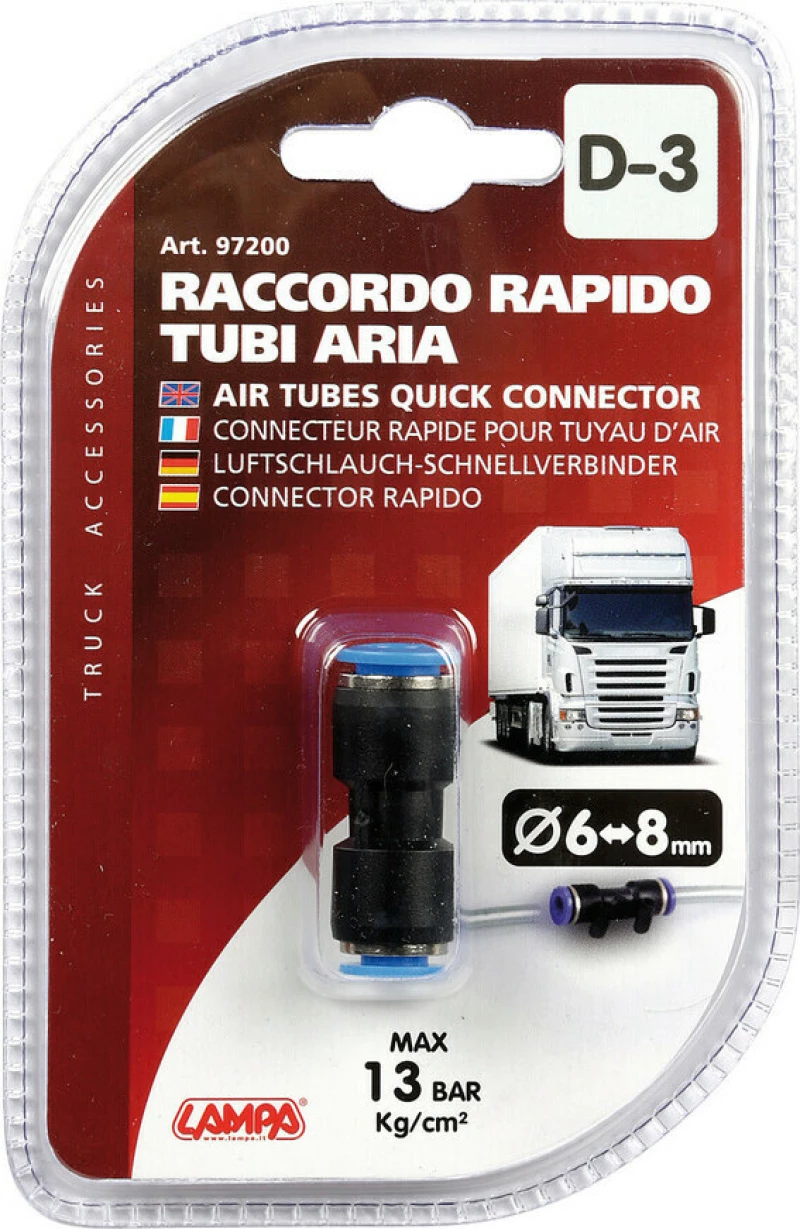Lampa D-3 Σύνδεσμος 6>8mm 97200