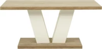 Τραπεζάκι Σαλονιού Dali Ορθογώνιο Grey Oak - Λευκό 120x60x45cm