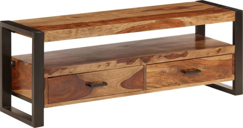 vidaXL Έπιπλο Τηλεόρασης 120 x 35 x 45 εκ. από Μασίφ Ξύλο Sheesham