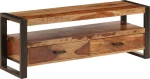 vidaXL Έπιπλο Τηλεόρασης 120 x 35 x 45 εκ. από Μασίφ Ξύλο Sheesham