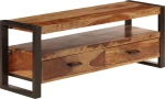 vidaXL Έπιπλο Τηλεόρασης 120 x 35 x 45 εκ. από Μασίφ Ξύλο Sheesham