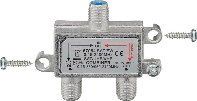 Goobay Sat-Tv Combiner 67054, 0.15 Mhz - 2400Mhz, 100Db
