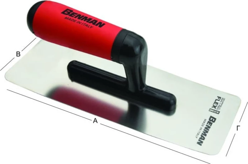 Benman Σπάτουλα Στρώσεως Inox Stucco Veneziano Extra Flex 100x240mm 75199