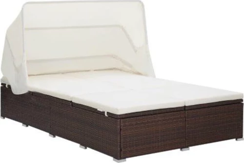 Ξαπλώστρα Rattan Καφέ 194x120.5x110cm