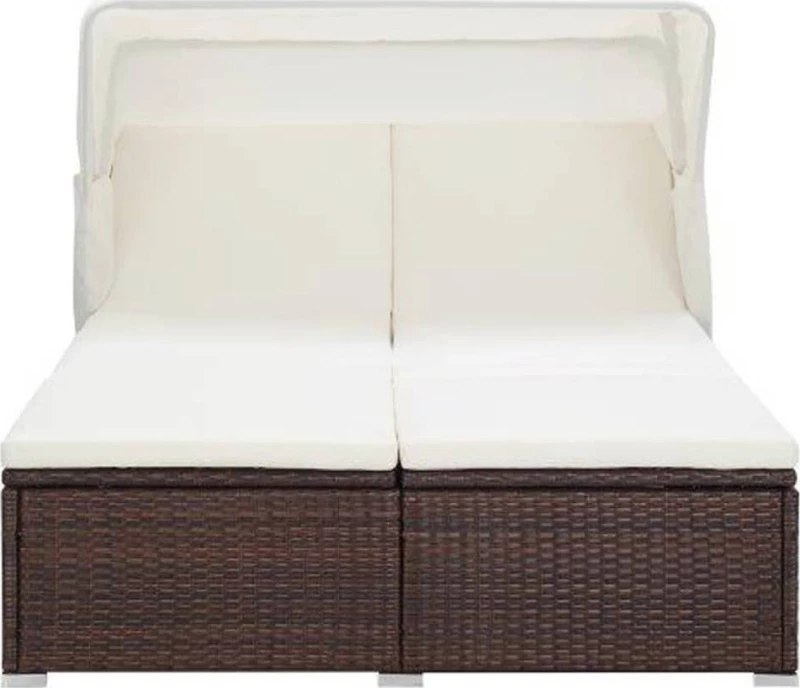 Ξαπλώστρα Rattan Καφέ 194x120.5x110cm