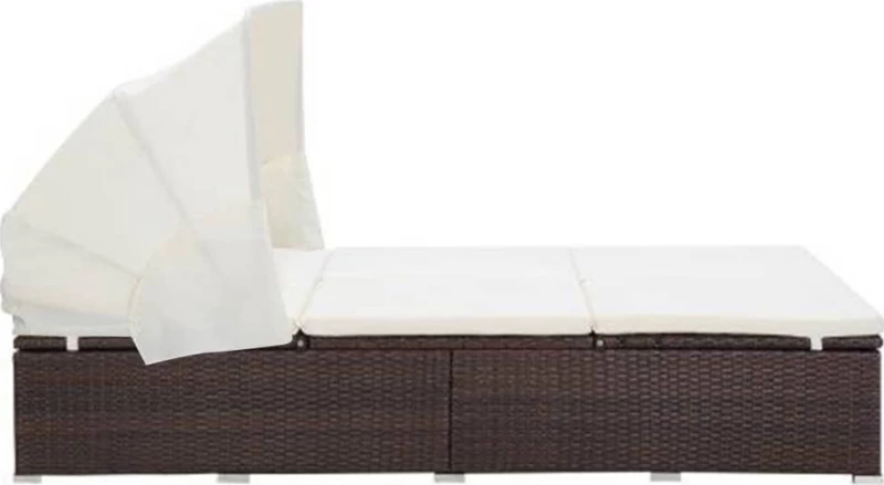 Ξαπλώστρα Rattan Καφέ 194x120.5x110cm