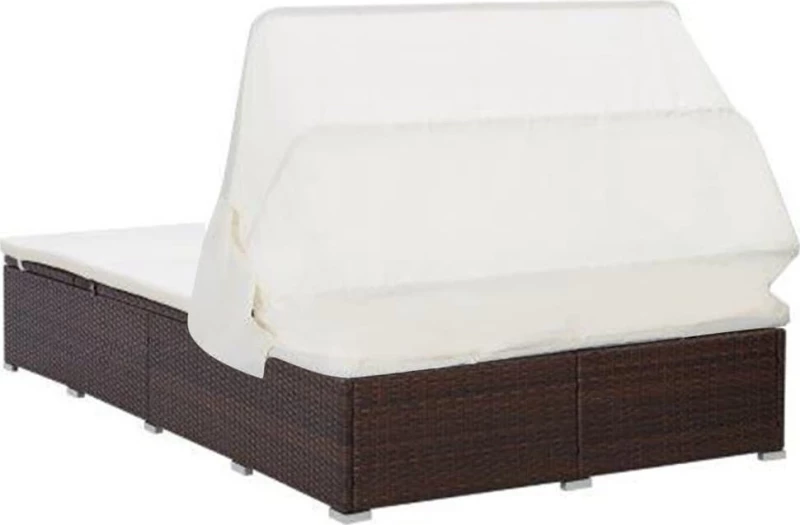 Ξαπλώστρα Rattan Καφέ 194x120.5x110cm