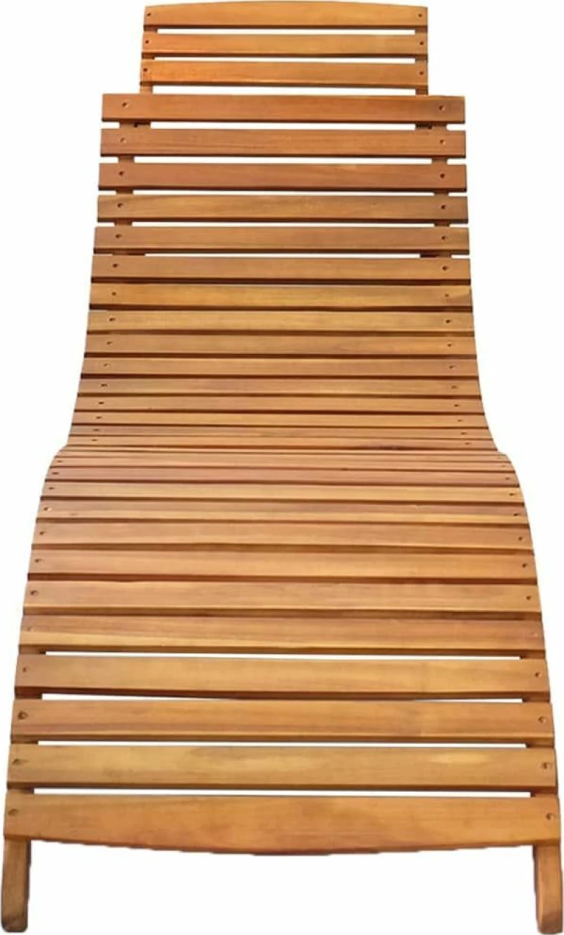 Ξαπλώστρα Ξύλινη Καφέ - Κρεμ 188x54x64cm