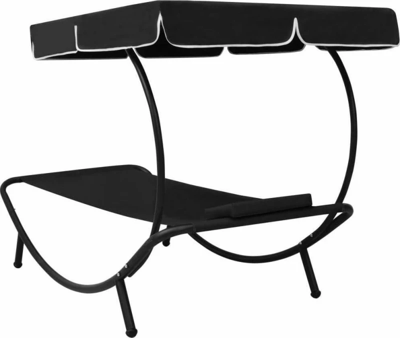 Ξαπλώστρα Μεταλλική Μαύρο 200x90x112cm