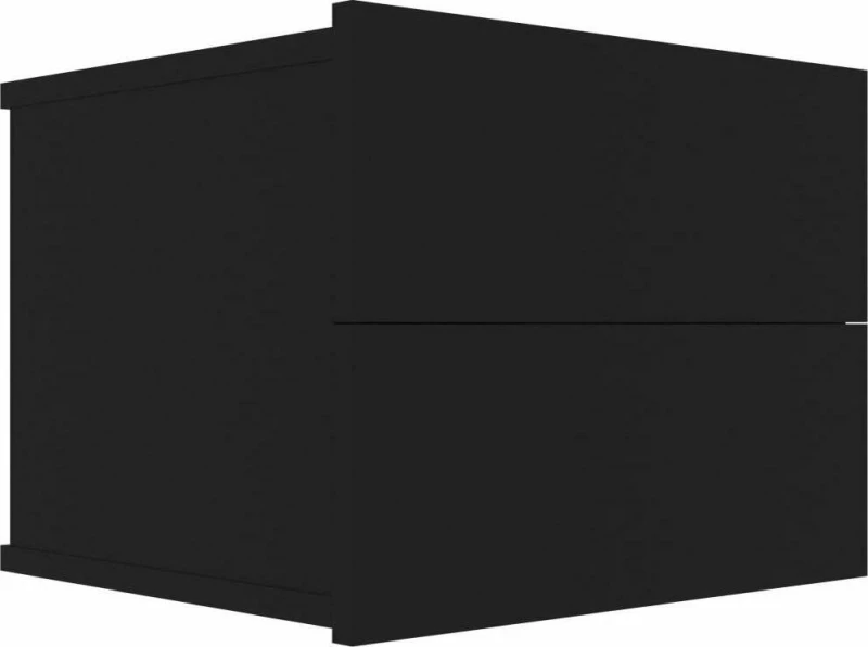 Κομοδίνο Μαύρο 40 x 30 x 30 εκ. από Μοριοσανίδα