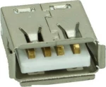 Powertech USB 2.0 Connector A TYPE, MID Solder in, Silver/White (CON-U019)