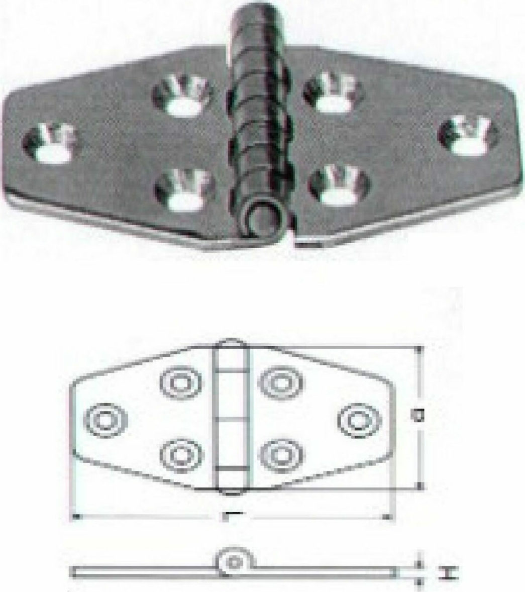 Μεντεσές Inox A4 M8044 - M8044