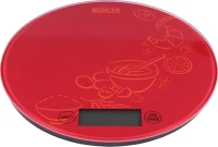Muhler KS-2026R Ψηφιακή Ζυγαριά Κουζίνας 5kg Red