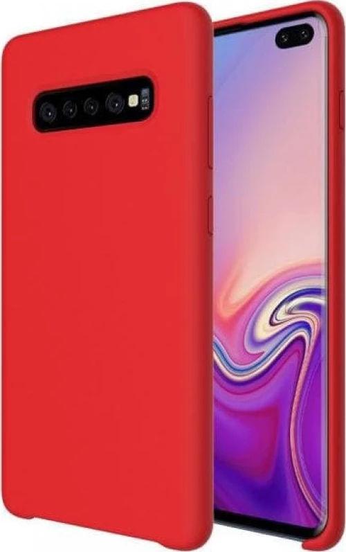 Κομψή Προστατευτική Θήκη Σιλικόνης OEM για Samsung Galaxy S10 Plus- Κόκκινη