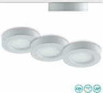 Fan Europe Τριπλό Σποτ με Ενσωματωμένο LED σε Λευκό Χρώμα
