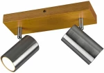 Trio Lighting Marley Διπλό Σποτ με Ντουί GU10 σε Ασημί Χρώμα