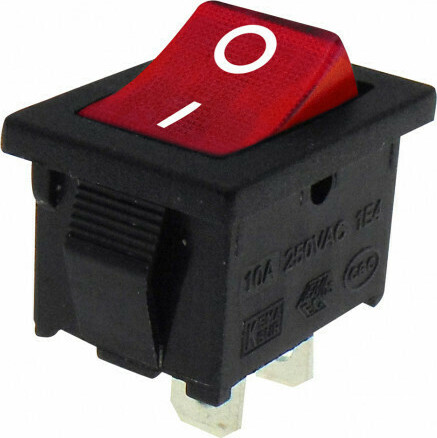 ΔΙΑΚΟΠΤΗΣ ROCKER MINI 2P Χ/Λ ON-OFF 10A/250V ΚΟΚΚΙΝΟΣ MR1110 HNO