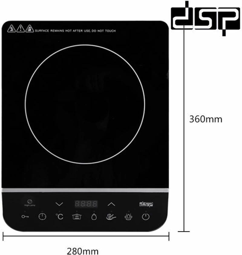 KD5031 Επιτραπέζια Εστία Επαγωγική Μονή Μαύρη