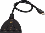 Powertech Hdmi Switch 3X1 Pigtail, 4K X 2K & 3D, 0.50M, Black