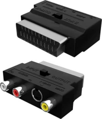 Powertech Αντάπτορας Scart Σε Audio/Video & S-Video Cab-S011, Μαύρος