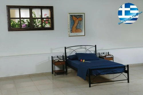 Βέλος Κρεβάτι Μονό Μεταλλικό 90x200cm