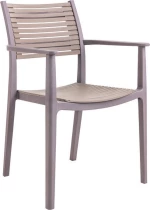 Akron Πολυθρόνα Pp-Uv Sand Beige - Tortora-Ε350,21-Pp - Pc - Abs-1Τμχ- 60X55X85Cm
