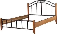 137 Κρεβάτι Μονό Μέταλλο & Ξύλο 90x190cm