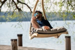 Κούνια Lounger Ξύλινη 75x114x157cm Anthracite