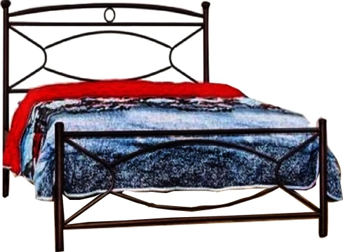 No19 Κρεβάτι Ημίδιπλο Μεταλλικό 110x190cm