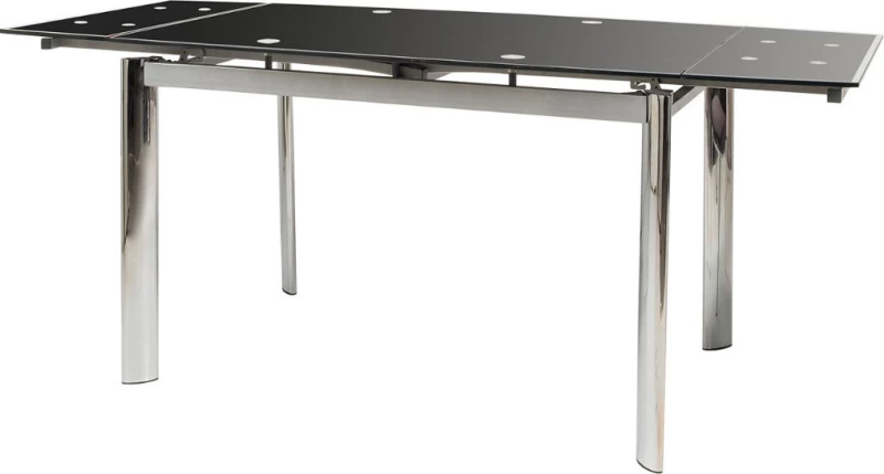 Τραπέζι Κουζίνας Επεκτεινόμενο Alpino Μαύρο 120x80cm