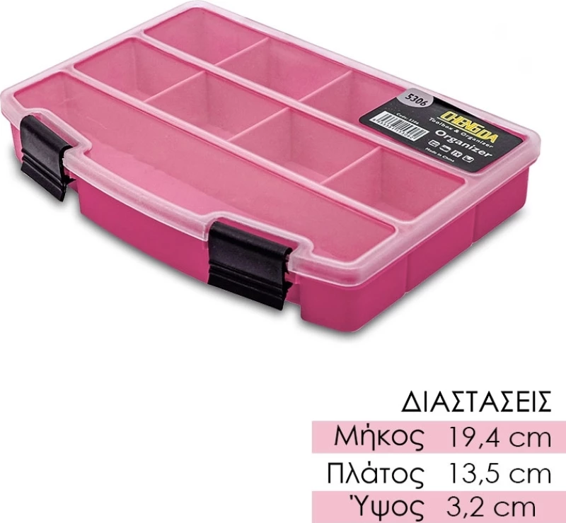 0521.061 Ταμπακιέρα Πλαστική 19.4x13.5x3.2cm