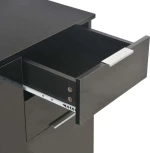 Μπουφές Γυαλιστερός Μαύρος 107 x 35 x 76 εκ.