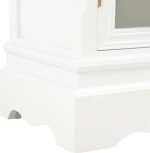 Μπουφές Ψηλός Λευκός 70 x 28 x 70 εκ. από Μασίφ Ξύλο Πεύκου
