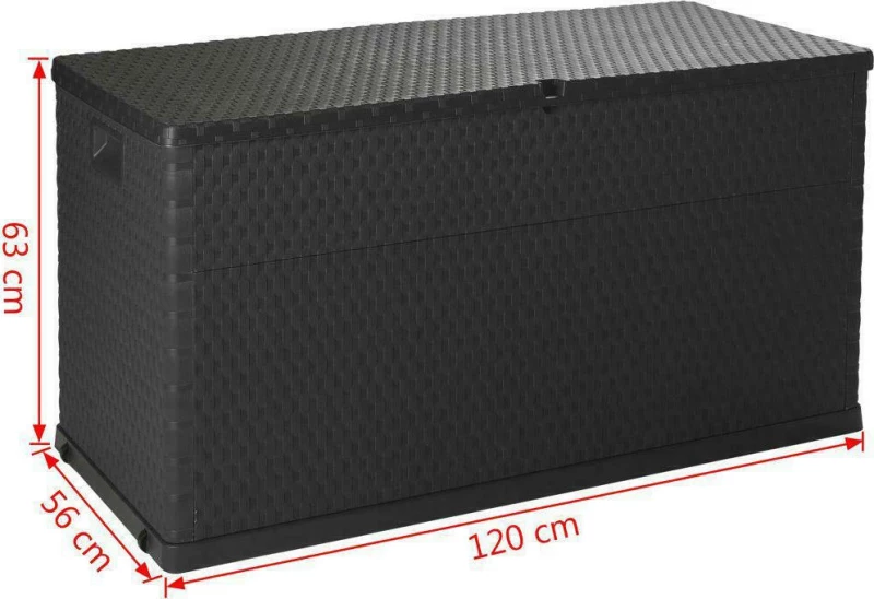 vidaXL Μπαούλο 420lt 120x56x63cm