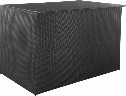 Μπαούλο Εξωτερικού Χώρου Μαύρο 150x100x100 εκ. Συνθετικό Ρατάν