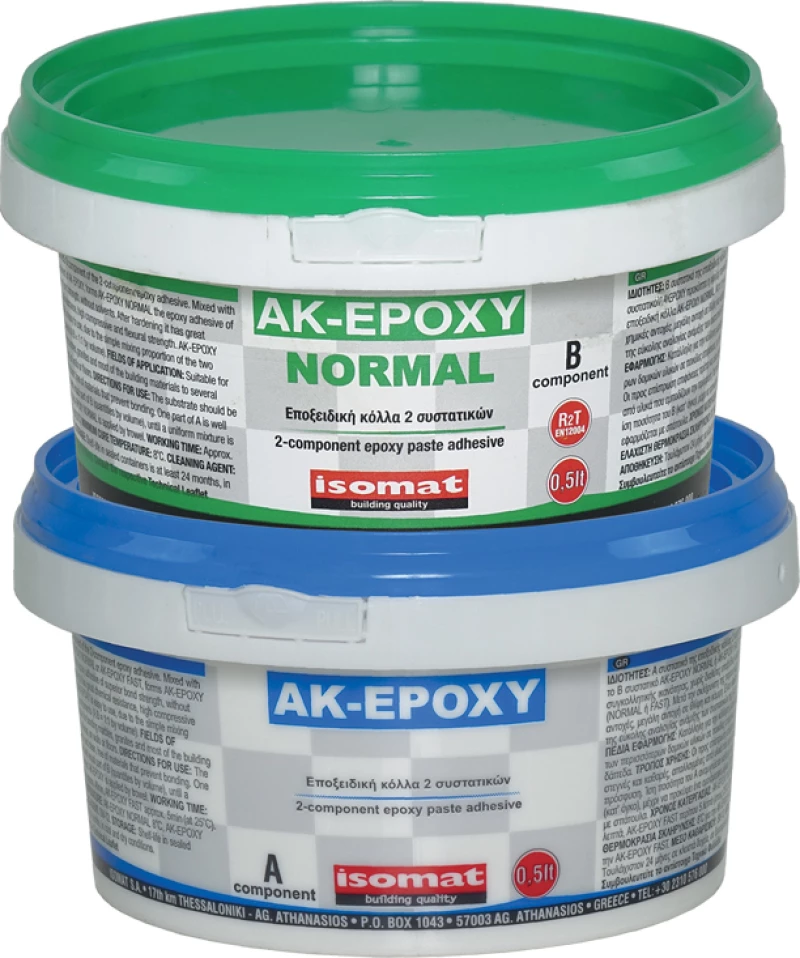 Isomat AK-EPOXY NORMAL 20 lt Εποξειδική Κόλλα 2 Συστατικών Για Μάρμαρα Και Γρανίτες
