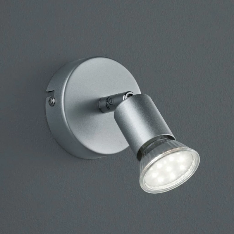 Trio Lighting Paris Μονό Σποτ με Ντουί GU10 σε Γκρι Χρώμα