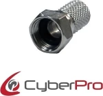 Cyberpro Cp-Frg6 Adapter F-Connector Rg6 Nickel Plated With Rubber Ring