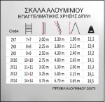Pankoskal Επαγγελματική Διπλή Σκάλα Αλουμινίου 2x11
