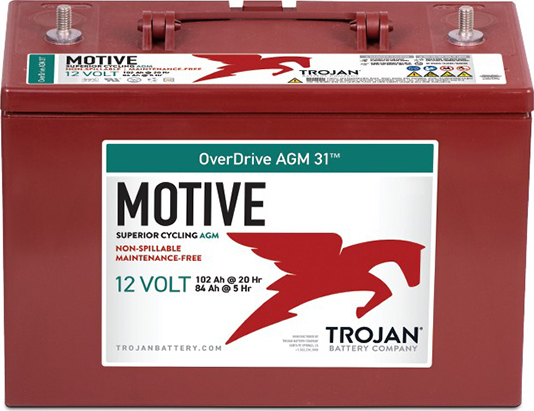 Μπαταρία Trojan OverDrive AGM 31™ 12V 102Ah