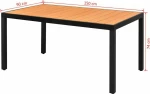 Τραπέζι Κήπου Καφέ 150 x 90 x 74 εκ. από Αλουμίνιο / WPC