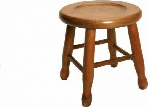 Σκαμπώ Ξύλινο Στρογγυλό Οξιά Καφέ 246 Φ29x29υψ