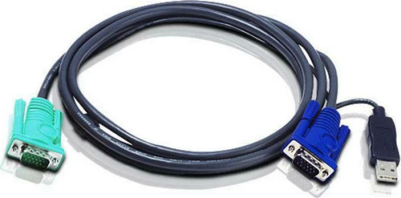 Aten 2L5202U Καλώδιο Kvm 1,8 M Μαύρος (Μαύρο)
